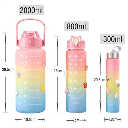 Motivational Water Bottles Set