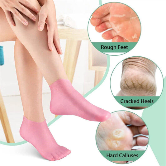 Silicon Moisturising Socks Pair |Pedicure Socks For Dry Cracked Feet | Soften Rough Skin