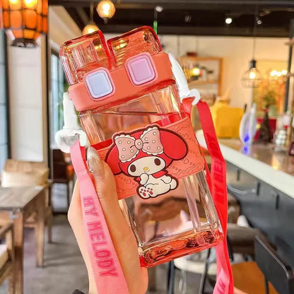 Sanrio Two Way Drinking Water Bottle (Without Partition)