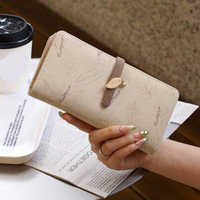 Leaf Charm Long Wallet