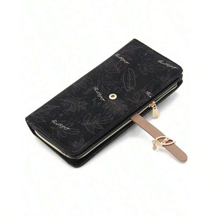 Leaf Charm Long Wallet