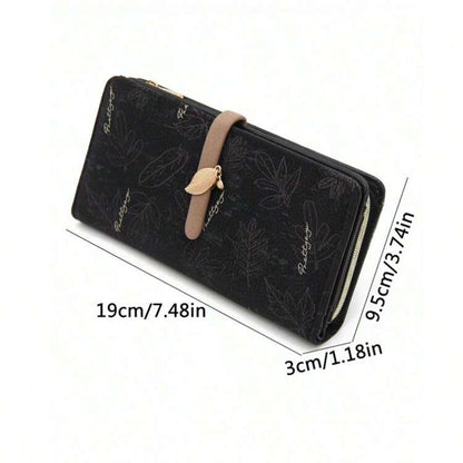 Leaf Charm Long Wallet
