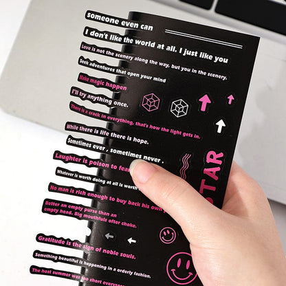 Pink Heart Journaling Stickers | 4 Pieces Sheet