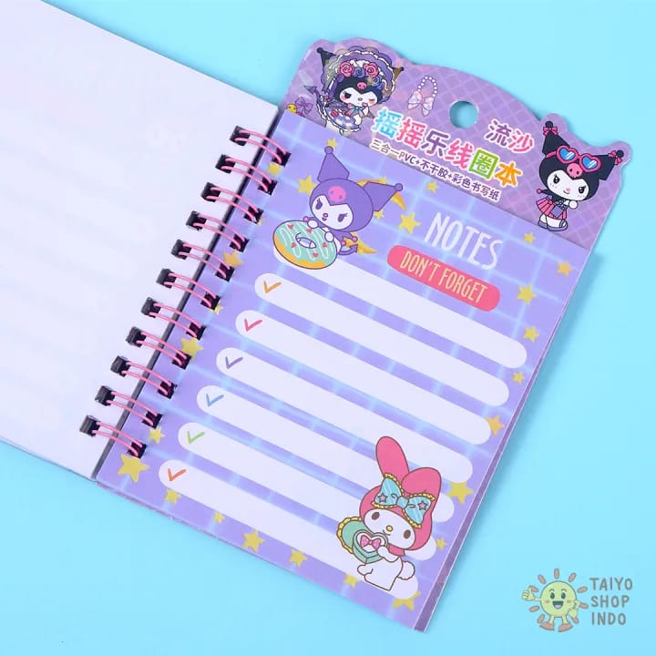 Sanrio Spiral Water Diary With Stickers | To Do List Planner | Notepad