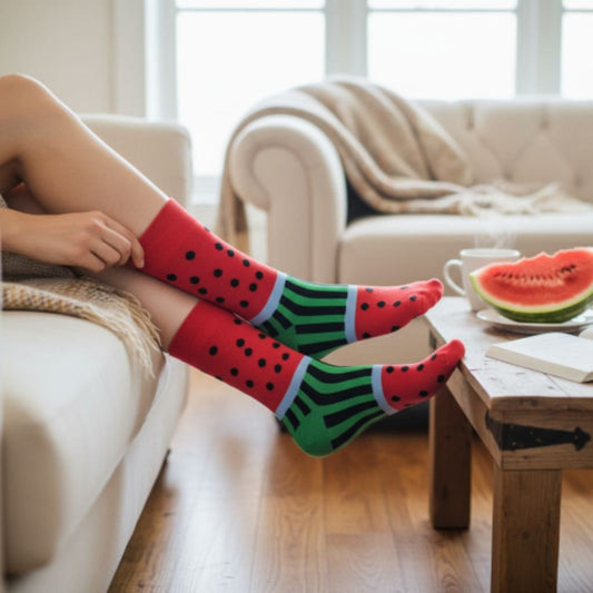 Water Melon Theme Warm Kids And Adults Socks