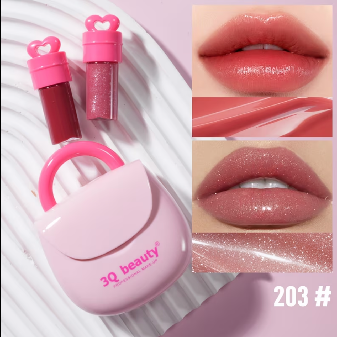 Korean Bag Lip Gloss Pack Of 2 Lipstick