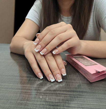 Acrylic Looking French Nails