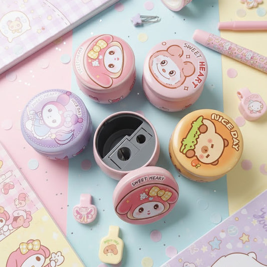 Sanrio & Labubu Tin Box Double Hole Sharpener