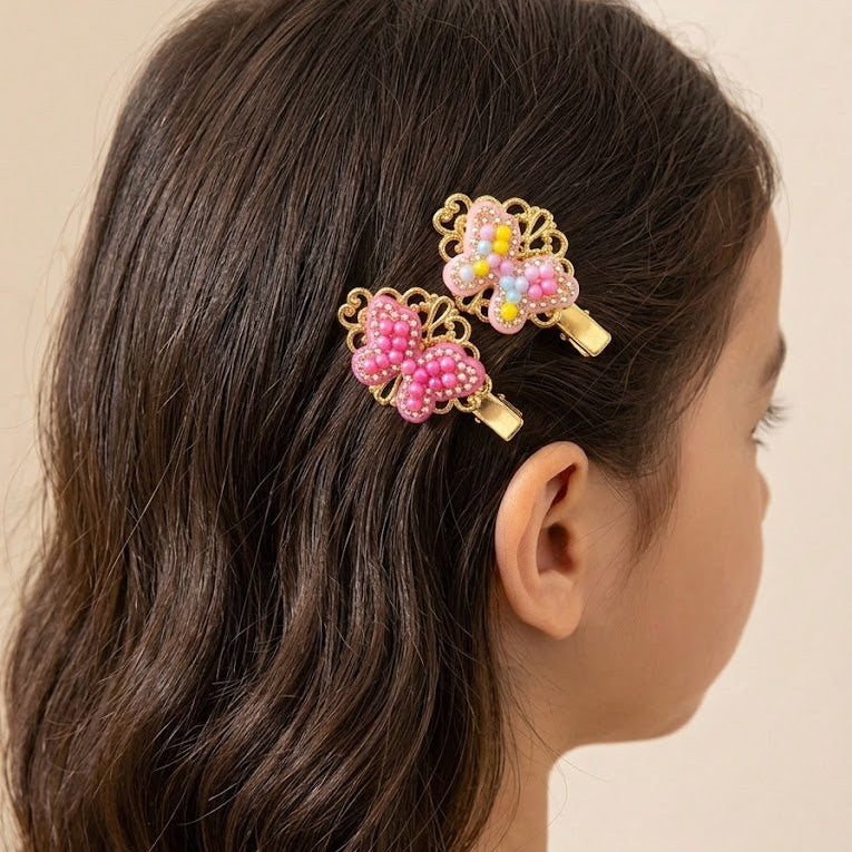 Dancing Butterfly Wings Hair Clips Pack Of 4