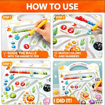 Magnetic Maze Beads Educational Learning Board