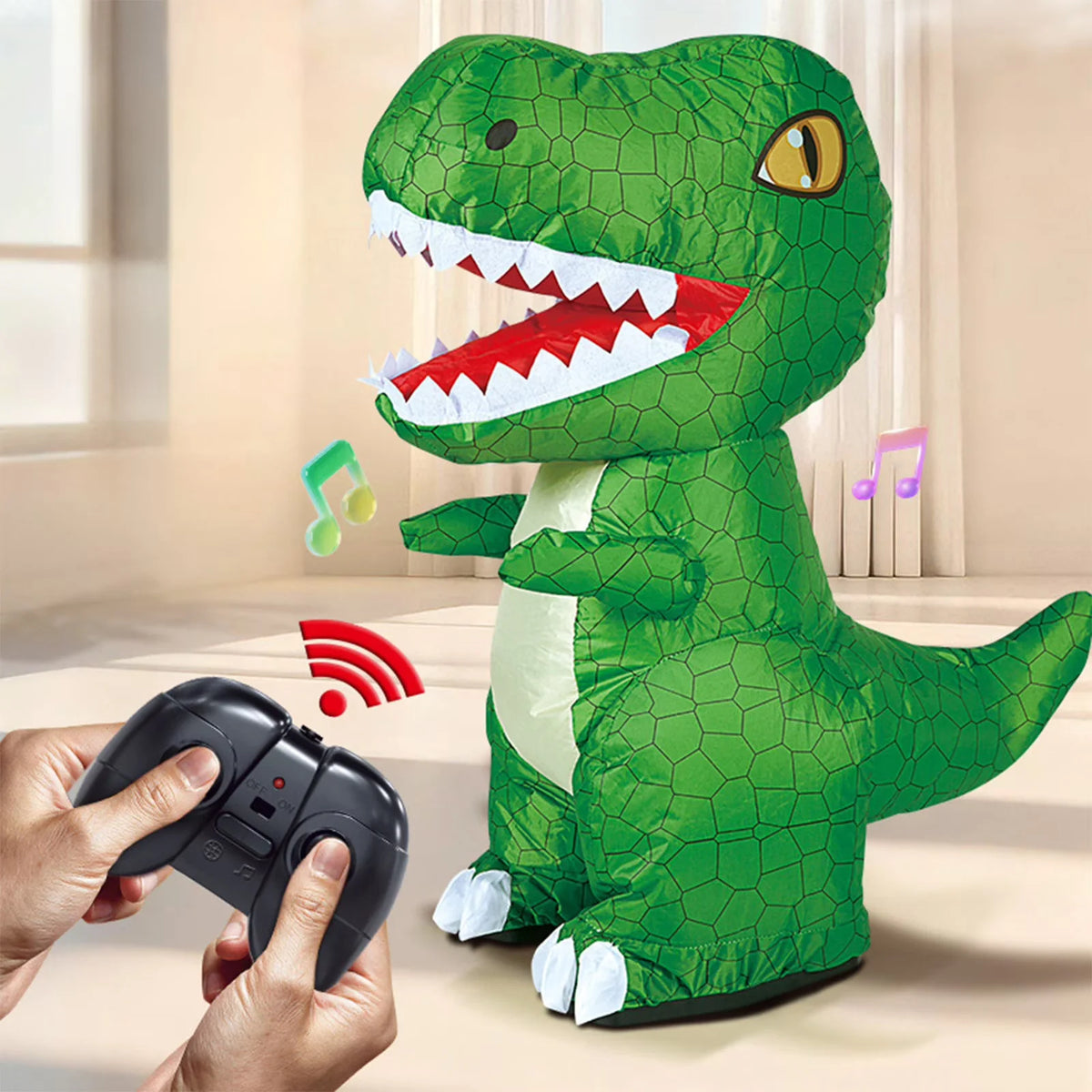 Remote Control RC Huge Inflatable Walking Dinosaur With Tyres