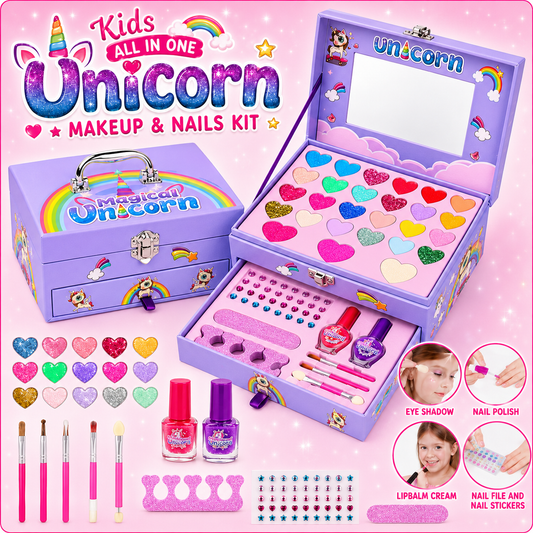 Magical Unicorn Kids Makeup Box