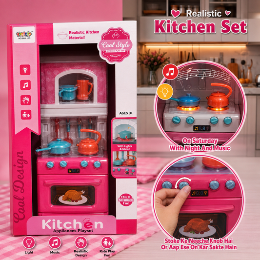 Realistic Kitchen Set With Lights & Music