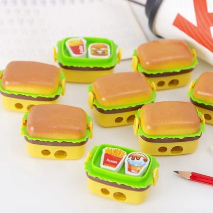 Hamburger Pencil Sharpener | Eraser Combo