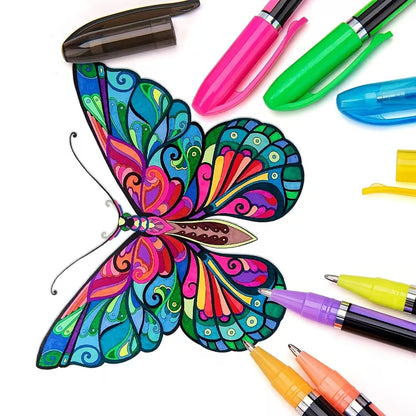 Pack of 12 Glitter Flash Pens