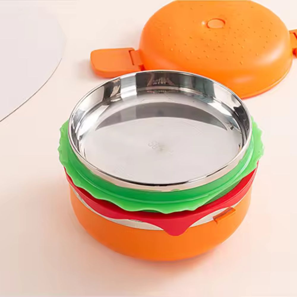 Burger Shape Stainless Steel Lunch Box