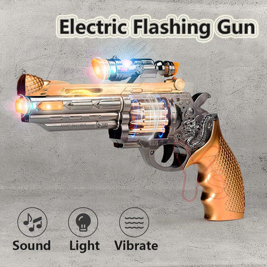 Electric Flashing Revolving Gun With Light And Sound
