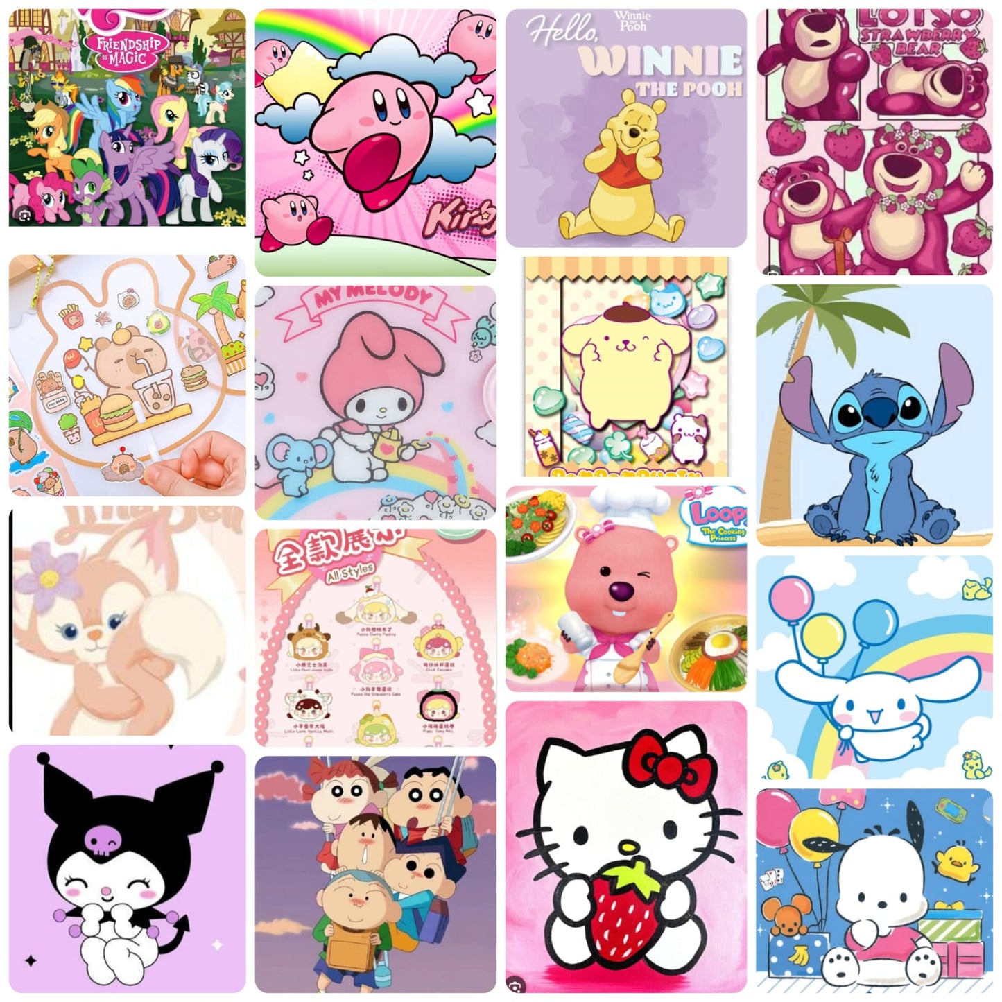 Sanrio Glow-in-the-Dark Nail Stickers (86 pcs) + Tweezer