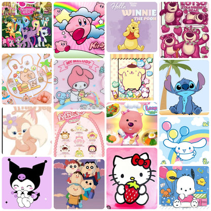 Sanrio Glow-in-the-Dark Nail Stickers (86 pcs) + Tweezer