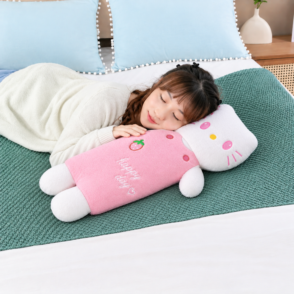 Hello Kitty Long Stuff Toy Big Size Pillow | 18 Inches