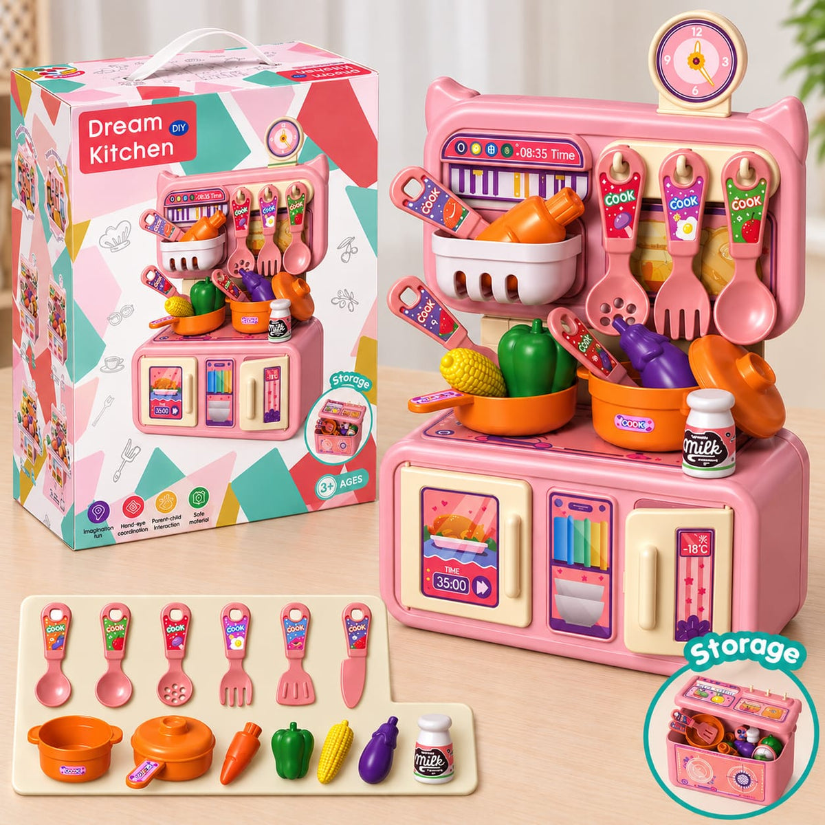 23 Pcs Dream Kitchen Set With Accessories