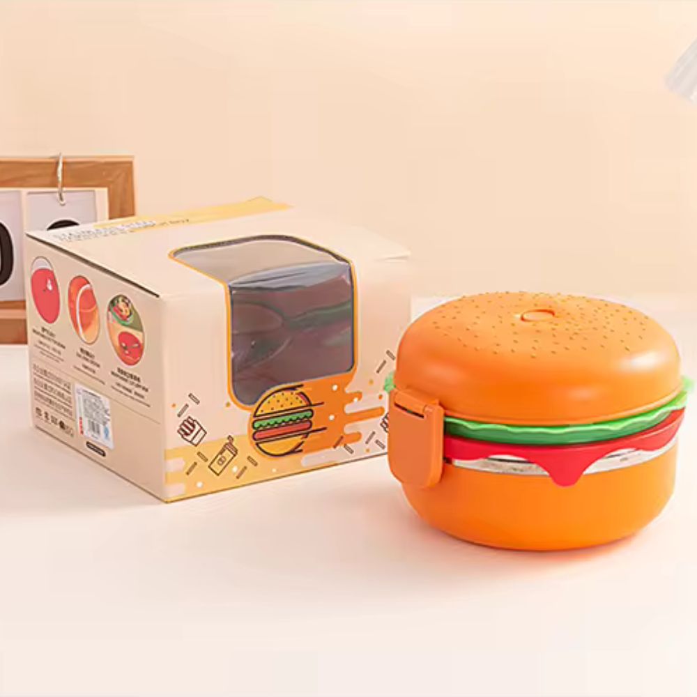 Burger Shape Stainless Steel Lunch Box