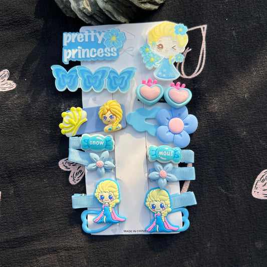 Frozen Elsa Pack Of 12 Hair Clips | Pins