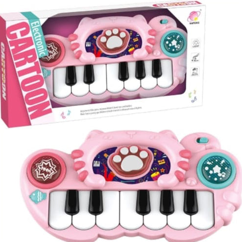 Pink Paw Cat Piano | Music & Lights | Cute Musical Toy for Kids