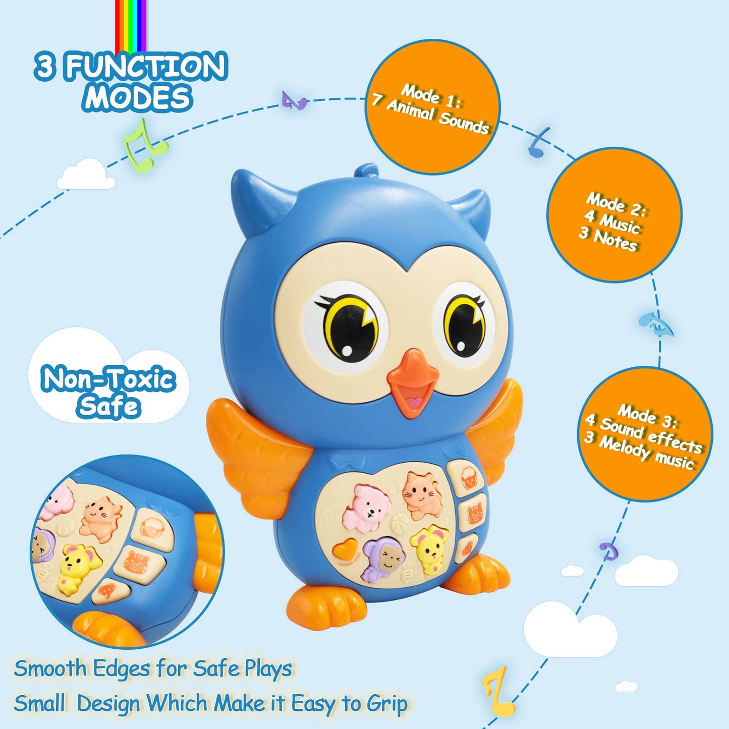 Owl Musical Kids Learning Toy | Piano