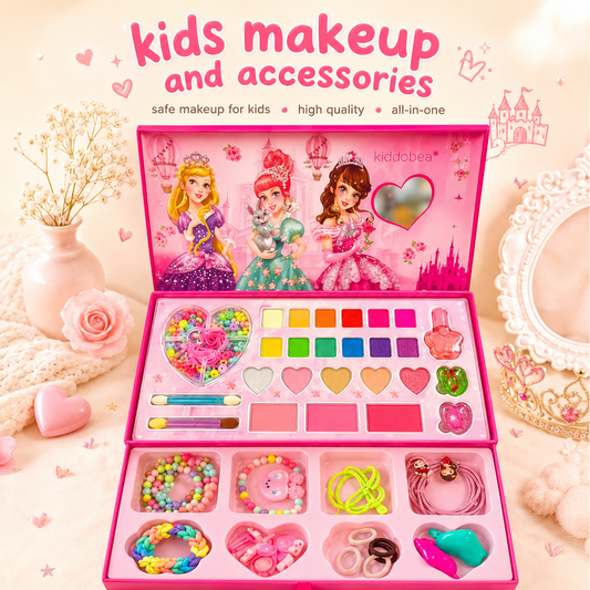 Princess Drawer 2 Tier Makeup Jewellery Hair Accesories All-In -One Kit