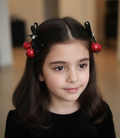 Cherry Hair Clips Pack Of Two
