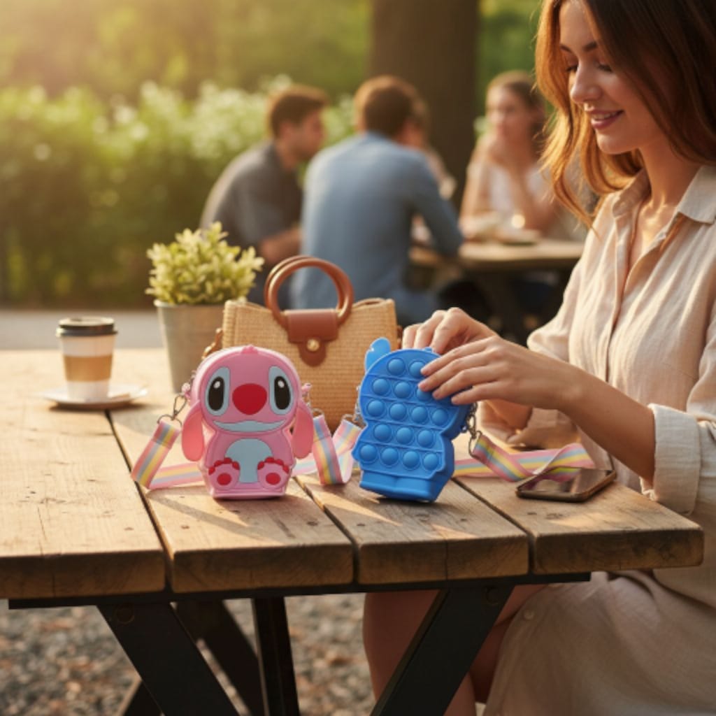 Stitch Popit Cross Body Bag With Strap