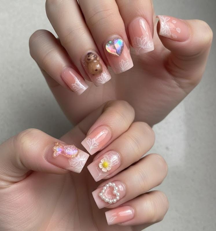 Sanrio Kids Nails Pack | 3d Charms