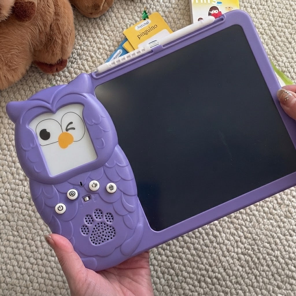2 in 1 Kids Smart Flash Card Reader Machine & LCD Writing Tablet