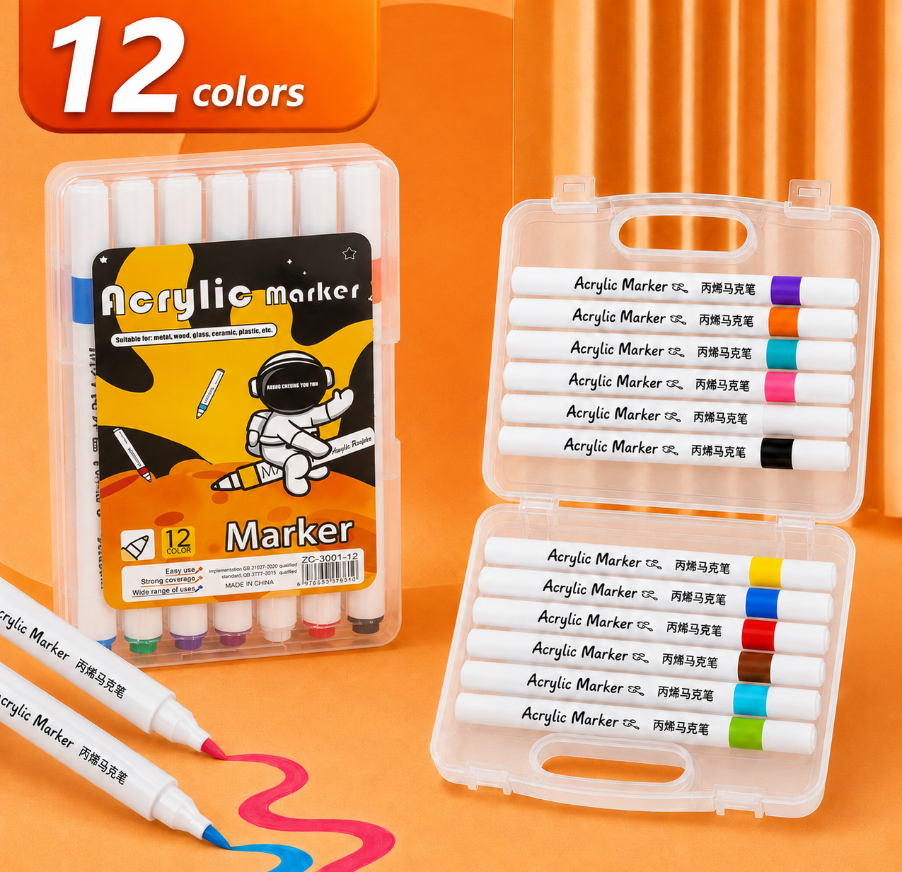 Acrylic Markers | Pack Of 12