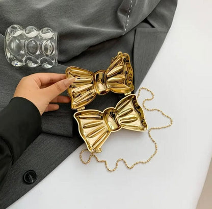 Acrylic Bow Cross Body Clutch Bag