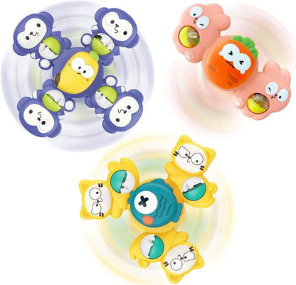 Baby Rattle Turntable Suction Spinner Rattle Set