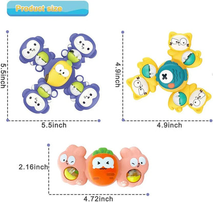 Baby Rattle Turntable Suction Spinner Rattle Set