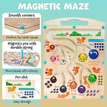 Magnetic Maze Beads Educational Learning Board
