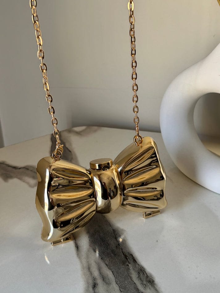 Acrylic Bow Cross Body Clutch Bag