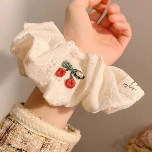 Cherry Frill Scrunchie Ping