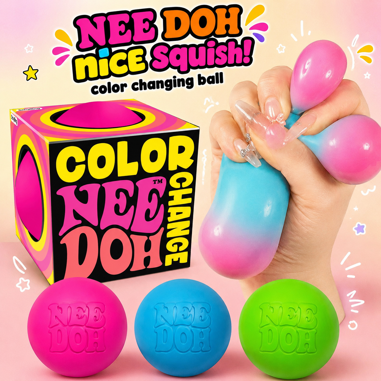 Needoh Color Changing Squishy Balls