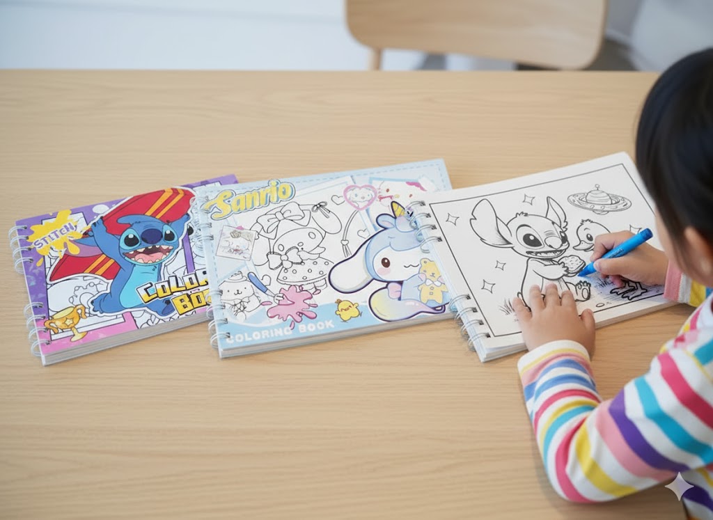 48 Sheets Coloring Book | Cinnamoroll | Stitch