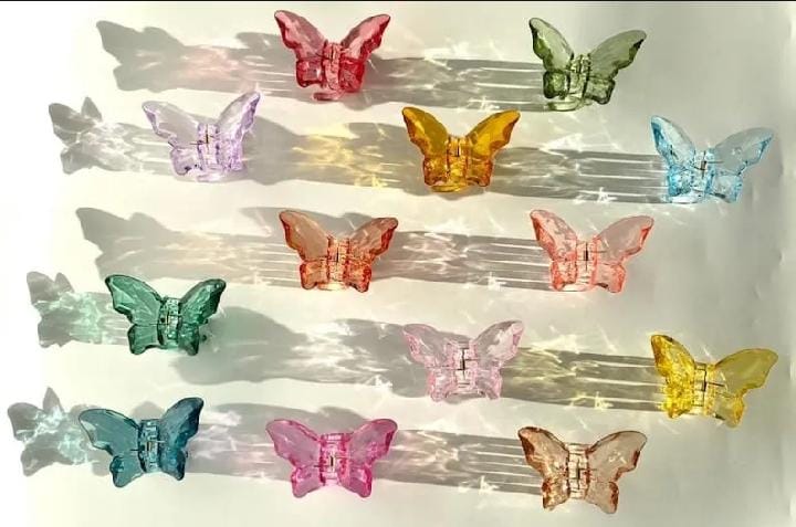 Holographic Butterfly Hair Catchers Pack Of Six