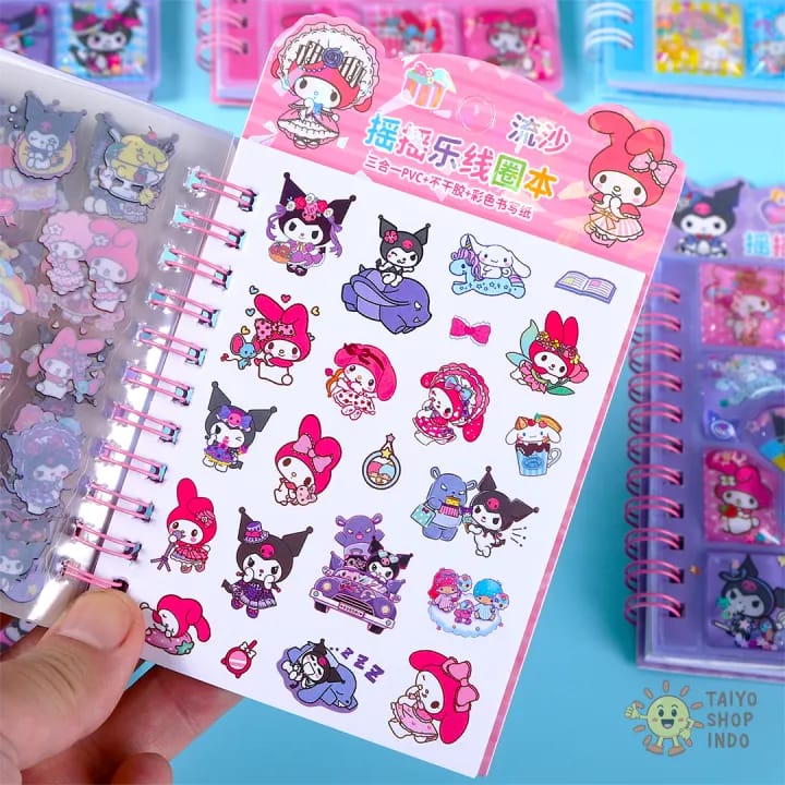 Sanrio Spiral Water Diary With Stickers | To Do List Planner | Notepad