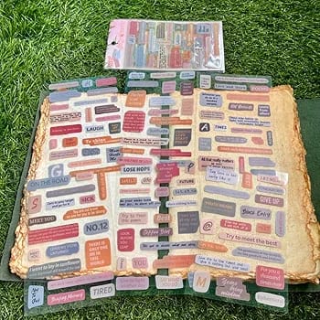 Motivational Quotes Journaling Sticker 6 Pcs Sheets Pack