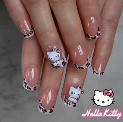 Cheetah Print Sanrio Nails Pack | 3d Charms