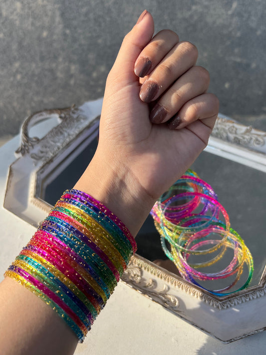Multi Viral Kashmiri Rain Drop Bangles