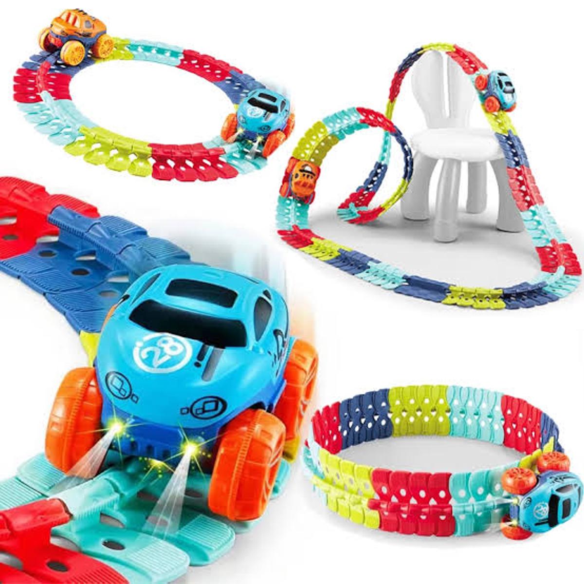 53 Pcs Flexible Track Set With Battery Operated Climbing Car