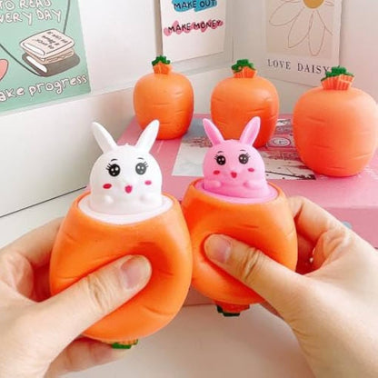 Bunny Carrot Pop Out Squeeze Fidget Toy